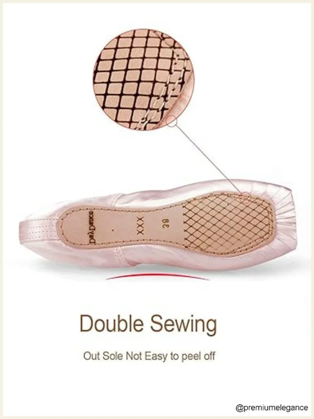 Ballet Pointe Shoes with Toe Pads - Ribbon Ballerina Shoes for Dance
